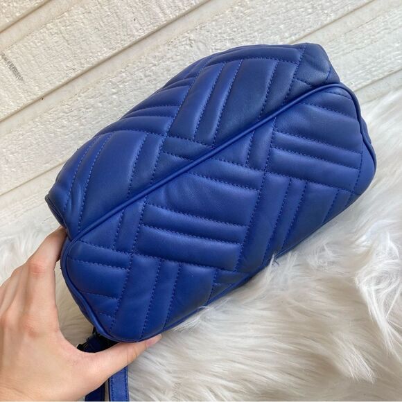MICHAEL KORS Royal Blue Backpack Shoulder Bag Sheila Jet Set Jaycee Cooper Quilt - Picture 3 of 11